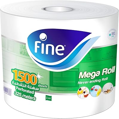 Rouleau d'essuie-tout fin méga 325 mètres 1500 feuilles