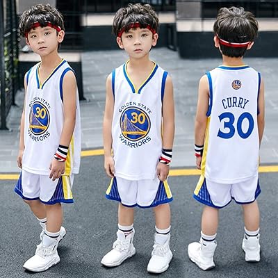 Short sans manches pour enfants en maillot sans manches golden state warriors n° 30
