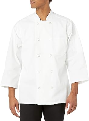 Manteau de chef unisexe uncommon threads taille 10 boutons manches 3 4