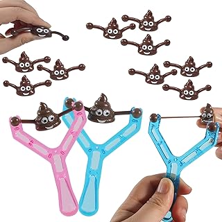 Jouet de fronde boo avec 12 balles de caca, jouet anti-stress en plein