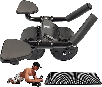 Roue abdominale avec support de coude, rouleau abdominal à rebond automatique, roue