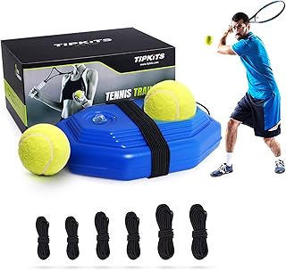 Tipkits balle de tennis avec tapis antidérapant robuste, équipement d'entraînement de tennis simple portable pour enfants et adultes, 6 cordes et 2 balles de remplacement. Le meilleur du e-commerce discount réuni sur Diaytar