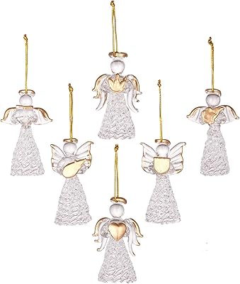 Sea team petites décorations en verre transparent pour décoration d'arbre de noël, 60