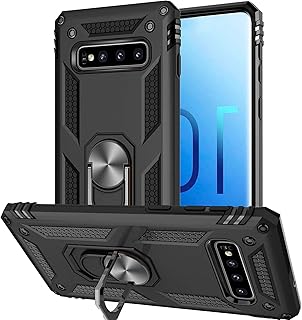 Coque samsung galaxy s10 avec protecteur d'écran en verre trempé anneau de protection