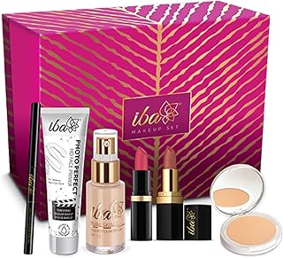 Coffret cadeau de maquillage iba pour femmes (équitable) - fond de teint, compact