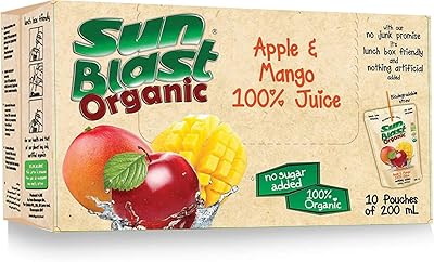 Jus de pomme et de mangue biologique sun plast - 10 x 200