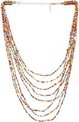 Collier de perles au design moderne à 8 couches de zaveri - zpfk10888, métal, perles. Faites des économies avec Diaytar, le leader du e-commerce discount au Sénégal