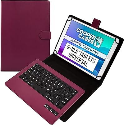 Étui pour clavier cooper executive infinite pour tablettes de 9 à 10,5 pouces