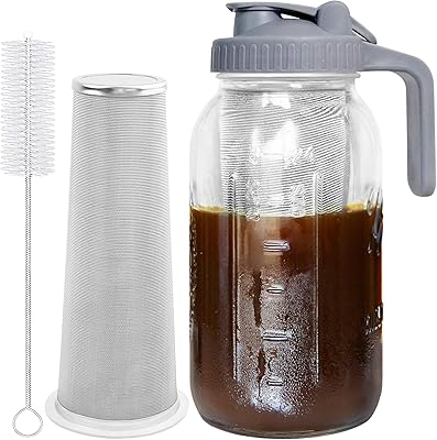 Junvpic pot de cafetière à froid couvercle de bec de pichet mason polyvalent