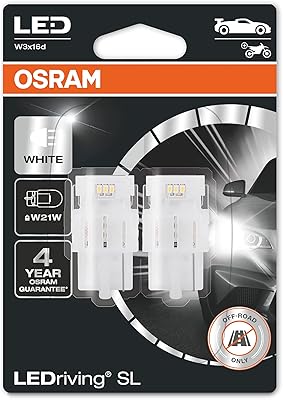 Feux de signalisation osram led driving® sl w21w, blancs 6 000 k, tout-terrain