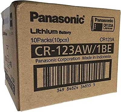 Batterie au lithium panasonic photo power 3v (10 pièces par boîte, cr123a)