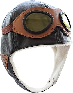Chapeau aviateur de pilote en polaire happy well warm avec cache-oreilles