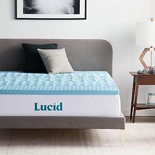 Sur-matelas lucid en mousse à mémoire de forme de 2 pouces d'épaisseur