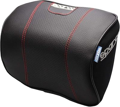 Oreiller cervical perforé en pvc sparco + mousse à mémoire de forme, noir