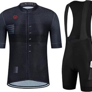 Ensemble de maillot de cyclisme pour hommes, maillots de cyclisme de route, cuissard à bretelles léger avec poches rembourrées. Diaytar : Votre source de bonnes affaires en ligne