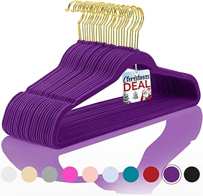 Ensemble de 50 cintres en velours de luxe robustes mizji fins