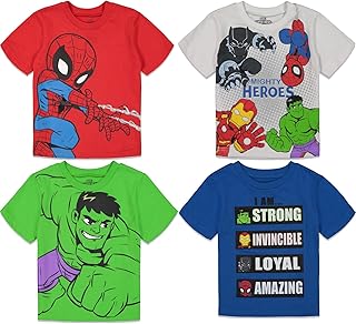 Marvel avengers spidey et ses incroyables amis, lot de 4 t-shirts des tout-petits