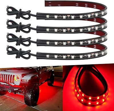 Bande lumineuse led étanche de 32 cm pour voiture, moto, voiturette de golf