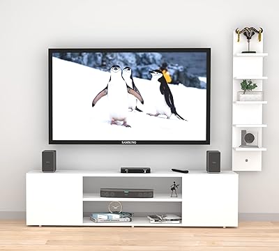 Anika dustin meuble tv en bois d'ingénierie / meuble tv / meuble tv sur pied / meuble tv / unité de divertissement tv (blanc) - parfait pour jusqu'à 55 pouces (diy) avec finition mate. Diaytar : Des promotions exceptionnelles toute l'année pour tous les Sénégalais