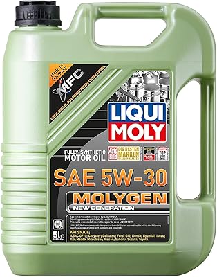Huile moteur liqui moly molygen 20228 5w30 nouvelle génération, 5 litres, 1 paquet