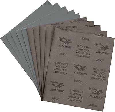 Paquet de 10 papiers de verre 9 x 11 pouces, papier de verre
