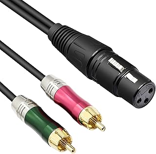 Câble répartiteur audio asymétrique xlr vers 2 rca y 3 broches