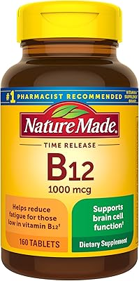 Nature med vitamine b12 1000 mcg comprimés à libération prolongée, format économique 160 comprimés. Gagnez du temps et de l'argent avec Diaytar