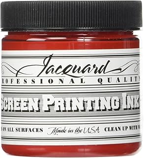 Encre de sérigraphie jacquard jac-jsi1104, 12 oz rouge, (paquet de 3)