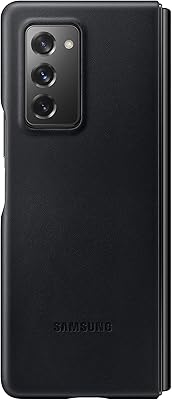 Étui en cuir samsung pour galaxy z fold 2 5g noir
