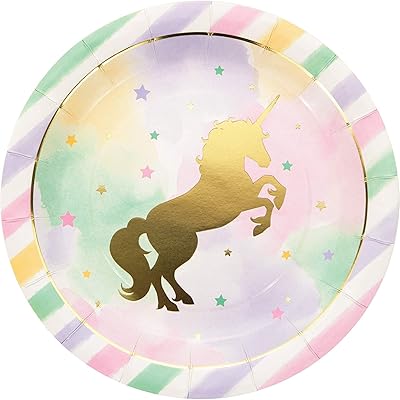Assiette design licorne métallique creative converting, taille 23 cm, multicolore, 8c329409. Profitez des meilleurs deals du Sénégal sur Diaytar