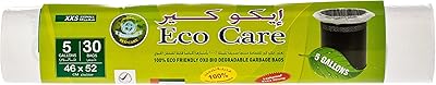 Rouleau de sac poubelle blanc eco care - 30 pièces, capacité de 5