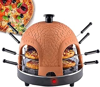 Machine à pizza électrique, gril intérieur électrique sans fumée pour 8 personnes
