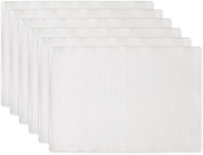 Nappe basique die pour un usage quotidien, 100% coton, taille 13x19, blanc, 6