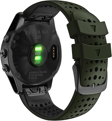 Ahayo bracelet de montre 26 mm à ajustement rapide pour garmin fenix ​​5x / fenix ​​6x / enduro, bracelet de sport en silicone respirant et respectueux de la peau pour fenix ​​5x plus, fenix ​​3/3 hr, tactix delta. Des produits variés pour tous les besoins sur Diaytar Sénégal