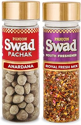 Panjon swad anardana & royal fresh mix pachak (désodorisants mukhwas) 2 bouteilles, 250