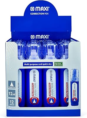 Stylo correcteur maxi avec pointe métallique, 12 ml, paquet de 12