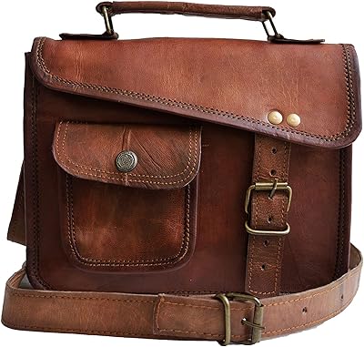 Petit sac messager en cuir de 11 pouces, sac à bandoulière vintage