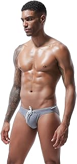 Maillot de bain bikini sexy de couleur unie pour hommes, maillot de bain