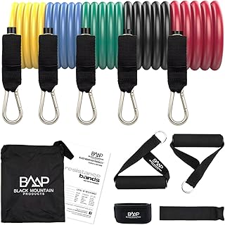 Ensemble de bandes de résistance black mountain products avec ancrage de porte, sangle
