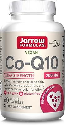 Jarrow formulas co-q10 200 mg - 60 capsules végétales - soutien antioxydant