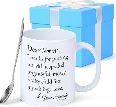 Tasse à café imprimée drôle wassmin mom pour la fête des mères