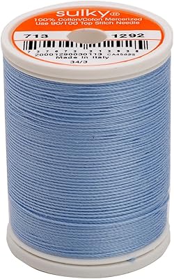 Fil de coton sulky 12wt 330yd bleu héron