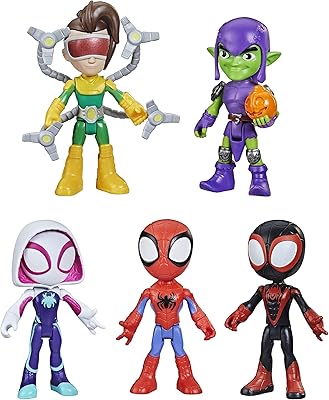 Ensemble de figurines marvel spidey et ses incroyables amis web squad, 5 figurines