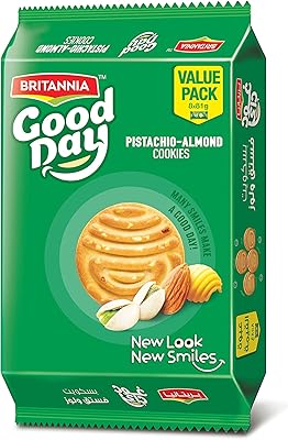 Biscuits britannia good day à la pistache et aux amandes, 81 g, paquet