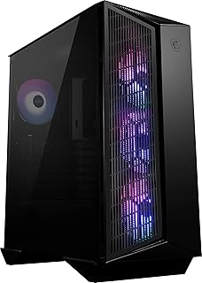 Boîtier de jeu msi mpg junior 111r mi-tour, 7 emplacements d'extension, hauteur du