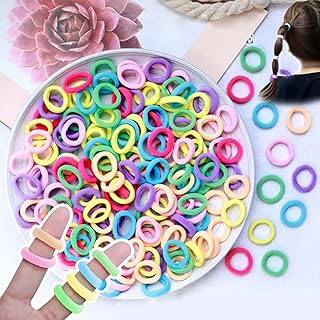 Élastiques pour cheveux de filles, mini élastiques à cheveux multicolores pour enfants, mini