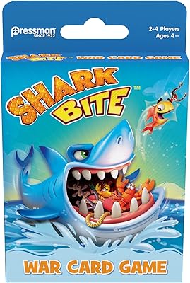 Jeu de cartes pressman shark war, 4 ans et plus, 2-4 joueurs
