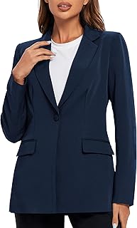 Blazer décontracté pour femme ouvert sur le devant avec bouton à revers