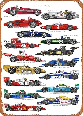 Waspia – affiche murale en métal pour voiture de formule 1, célèbre affiche