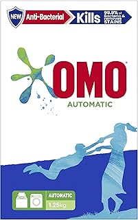Solution de lessive antibactérienne omo poudre détergente efficace pour machines à laver automatiques